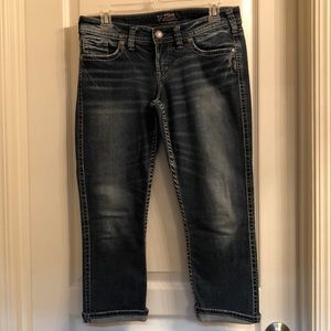 Silver Jean Co Crop Jeans